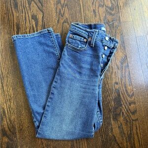 Levi's High Rise Blue Ankle Jeans